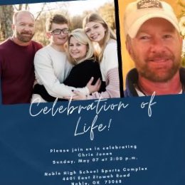 The Chris Jones family & Noble HS will host a celebration of life Sunday at 2:00pm @ Noble HS. Chris is a long standing member of our association. The family has requested any coach previous or present who worked with Coach Jones to join them on the field as honorary pallbearers.