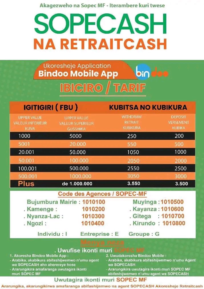 kurikuravugwam1's tweet photo. Les travailleurs célèbrent la journée leur dédiée. La @SOPEC2019MF vous offre une opportunité inégalée de travailler avec #Sopecash #retraitcash à des tarifs exceptionnels. Iterambere kuri twese! https://t.co/dk2FvRTBz7