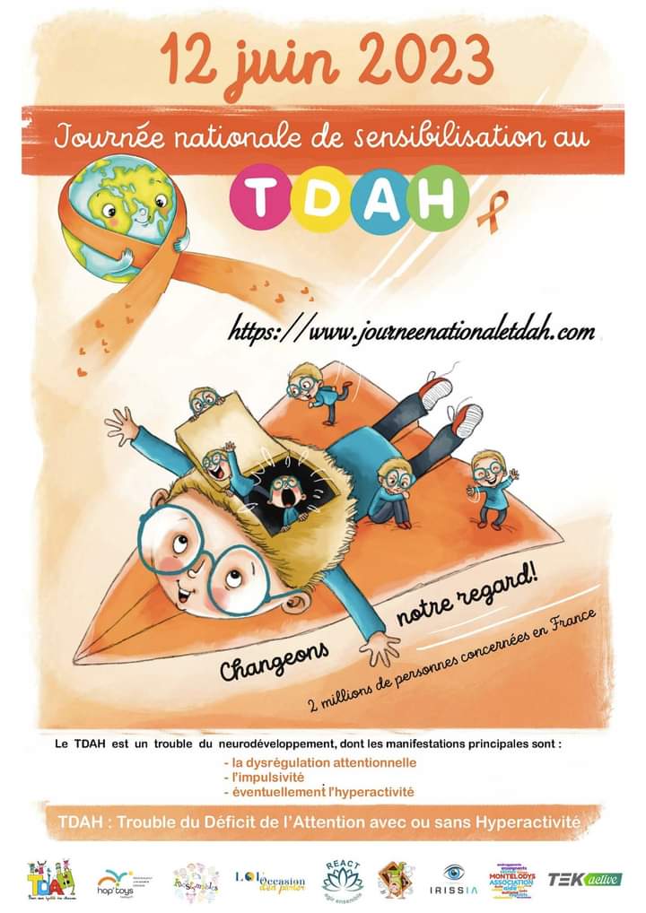 🎗3ème journée nationale de sensibilisation au #TDAH #jntdah🎗
Êtes-vous prêt(e)s?
Nous sommes heureux de vous présenter l'affiche officielle de cette journée nationale du TDAH de 2023!
Toutes les informations sur le nouveau site internet inter-associatif journeenationaletdah.com