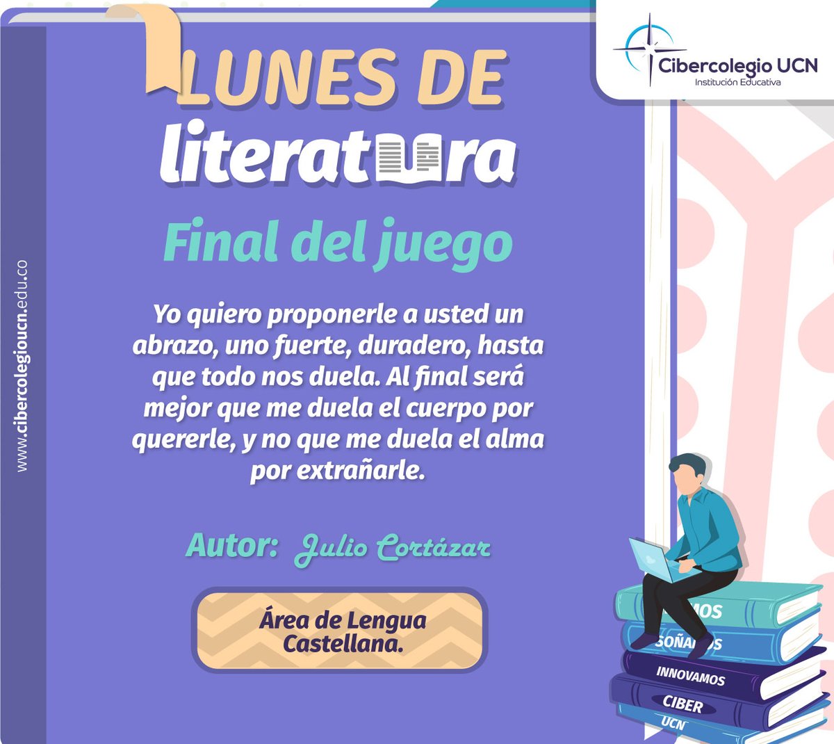 #LunesdeLiteratura
"La literatura es un universo infinito de historias y emociones que nos invita a explorar, descubrir y aprender más sobre nosotros mismos y el mundo que nos rodea."