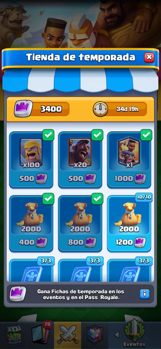 Uno de nuestros miembros del clan nos ha pasado estas capturas en las cuales se puede apreciar un fallo en la tienda de temporada. ¿A alguien más le pasa? #Supercell <a href="/ClashRoyale/">Clash Royale</a> <a href="/Rockstar_YT/">RockstarCR 🐵</a> <a href="/SurgicalGoblin/">Surgical Goblin</a> <a href="/Pompeyo4CR/">Pompeyo4</a> #ClashRoyale <a href="/Anaban_Cr/">Anaban ✨</a> <a href="/BENIJU03/">beniju</a> #Clash