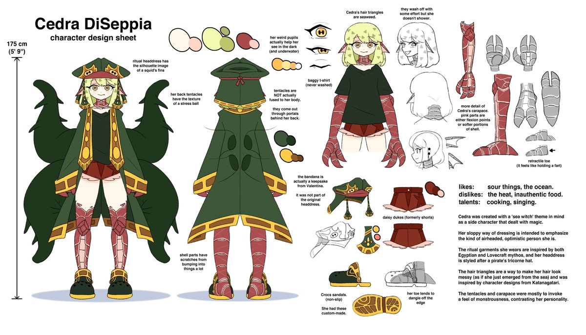 official Cedra DiSeppia design sheet. 