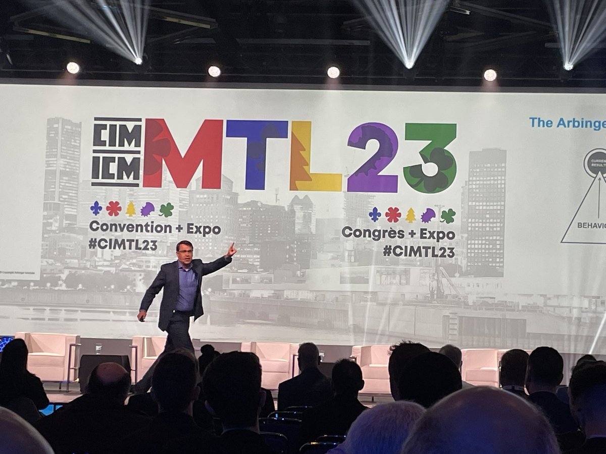 #CIMTL23 keynote speaker, <a href="/Arbinger/">Arbinger</a>’s Mitch Warner, speaks about the role of mindset and building trust in change management. Join us in room 710! <a href="/CIMorg/">M Ciliv</a> #mining