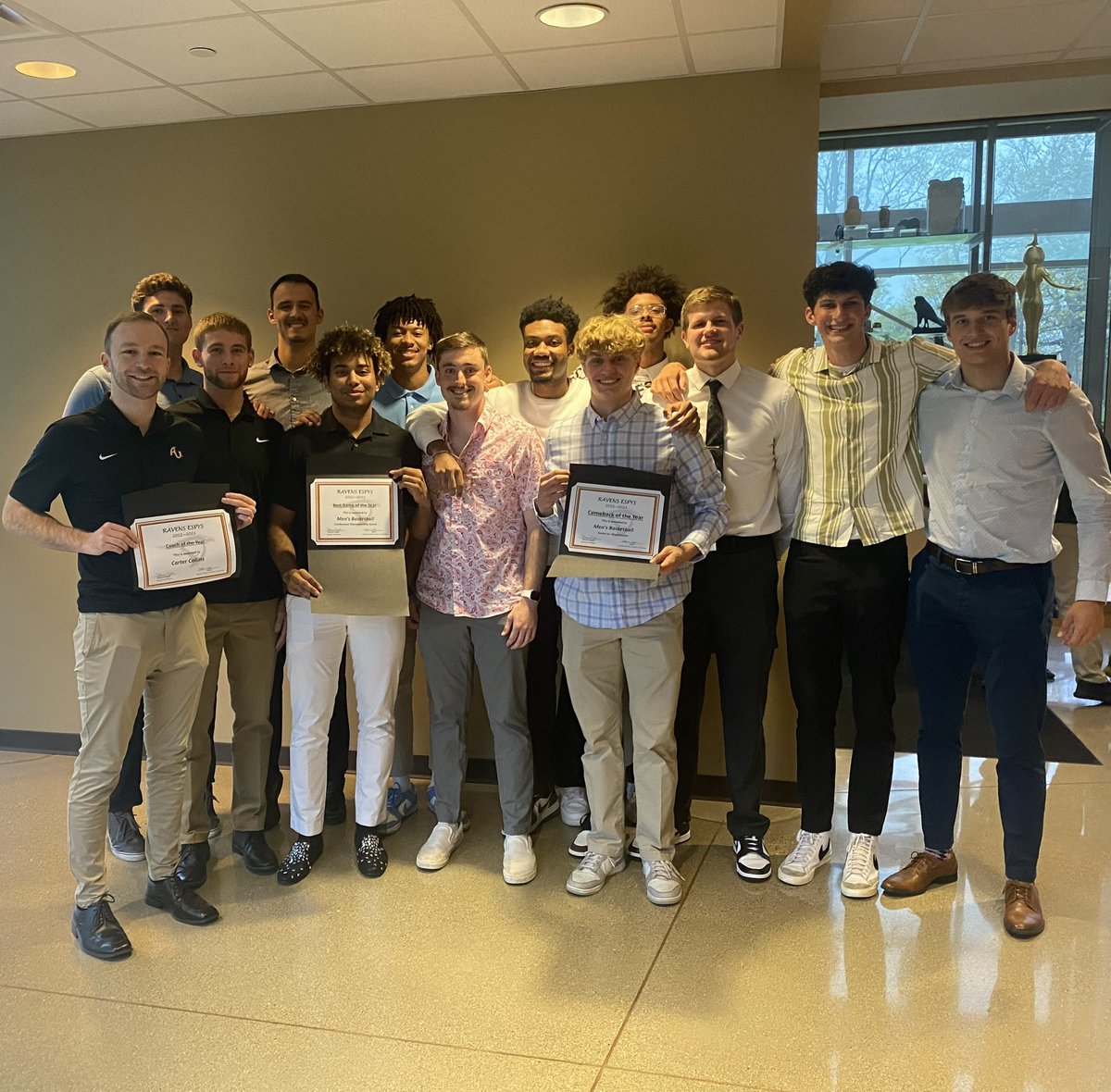 Great time at the Raven ESPY awards last night!

- Team of the Year
- Game of the Year
- Comeback of the Year
- Male Athlete of the Year - Tate
- Male Freshman of the Year - Bryson
- Coach of the Year - Coach Collins