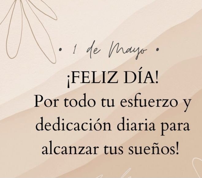 Feliz y bendecido día del trabajador mi gente bonita de Twitter 🥰