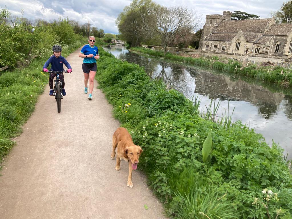 The bank holiday weekend gives some time to train for the Bristol Half Marathon. Running with @beaudesertpark team of 23 for @OSCAR_fdn. Only 2 weeks to go! Even Dougal looks tired…