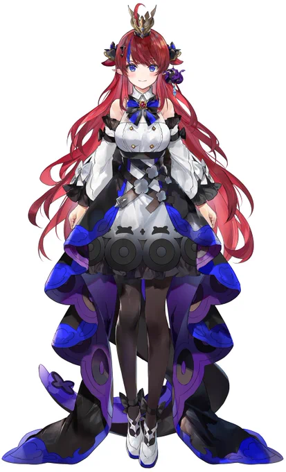 エアプロ3期生VTuber赤魔アザト()ちゃんのデザイン担当させていただきました! 5月10日(水)21時～初配信があるので是非謁見してください～～ 歌と演技に注目です #赤魔アザト #アザト様謁見会