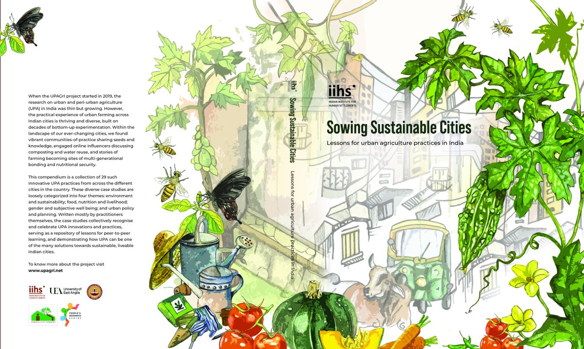 Very happy to share a book cover I designed for IIHS. The book is about sustainable agriculture in the cities. This was my first project for my office and therefore extra special!

Thank you <a href="/iihsin/">Indian Institute for Human Settlements</a>  for the opportunity

#urbanagriculture #bookcover #art