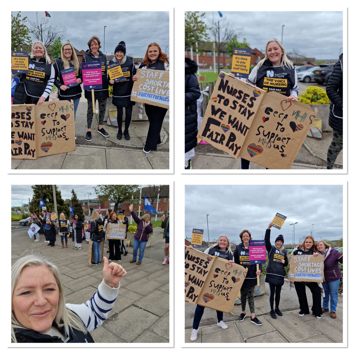 Making our voices heard at James Cook hospital <a href="/SouthTees/">South Tees Hospitals</a>. We’re standing strong for fair pay. <a href="/theRCNmanifesto/">Remi Montoya</a>