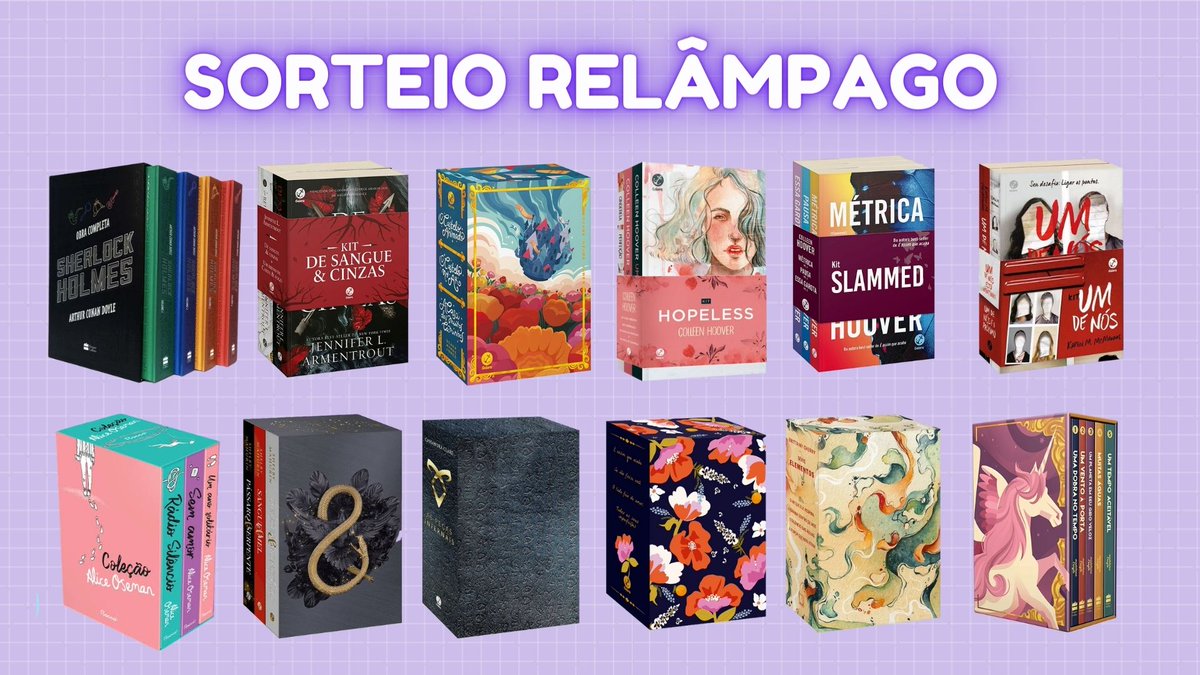 moliterarios's tweet photo. 💜 SORTEIO RELÂMPAGO 💜 

📚 O SORTEADO escolherá entre um dos BOXES do BANNER!

🟣 Seguir @moliterarios
🟣 RT e FAV no TWEET FIXADO (ATUAL) 
🟣 RT nesse TWEET 
🟣 COMENTE o Box desejado

🟪 Resultado: 07/05 https://t.co/RaV4ZGjTra