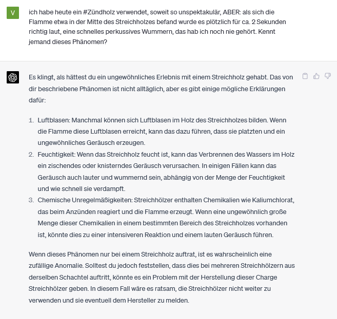 Merzmensch's tweet photo. @sphericum #ServiceLink. Ich weiss nicht, ob Du es so ganz genau wissen wolltest, aber hier ist die Antwort von chatGPT diesbezüglich. https://t.co/OXzwa5UA0S