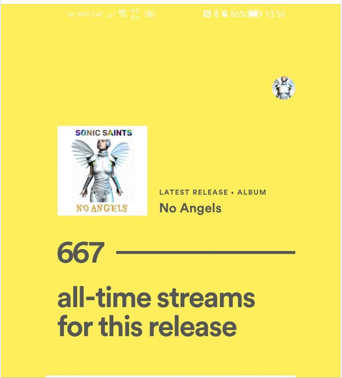 sonic_saints's tweet photo. Great response to our new album "No Angels" over 600 streams to date 😇🤘🇮🇪 https://t.co/IvBAuPWK6V