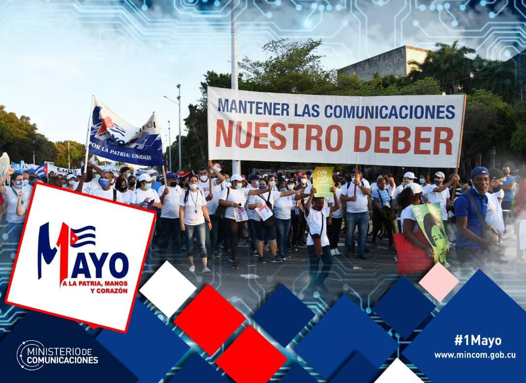 Wilfre_GV's tweet photo. #ALaPatriaManosYCorazón desde las Comunicaciones en #Cuba, feliz día a todos los trabajadores, seguimos este #1Mayo por la transformación digital del país, desde las redes sociales a festejar!! https://t.co/WygR95ldjr