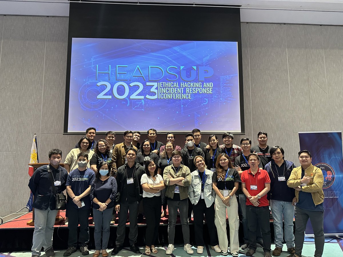 phcyberunits's tweet photo. Happy to announce that PH CYBER UNIT successfully conducted the HeadsUP 2023 event last  April 29 and 30 https://t.co/VQttCrdztH