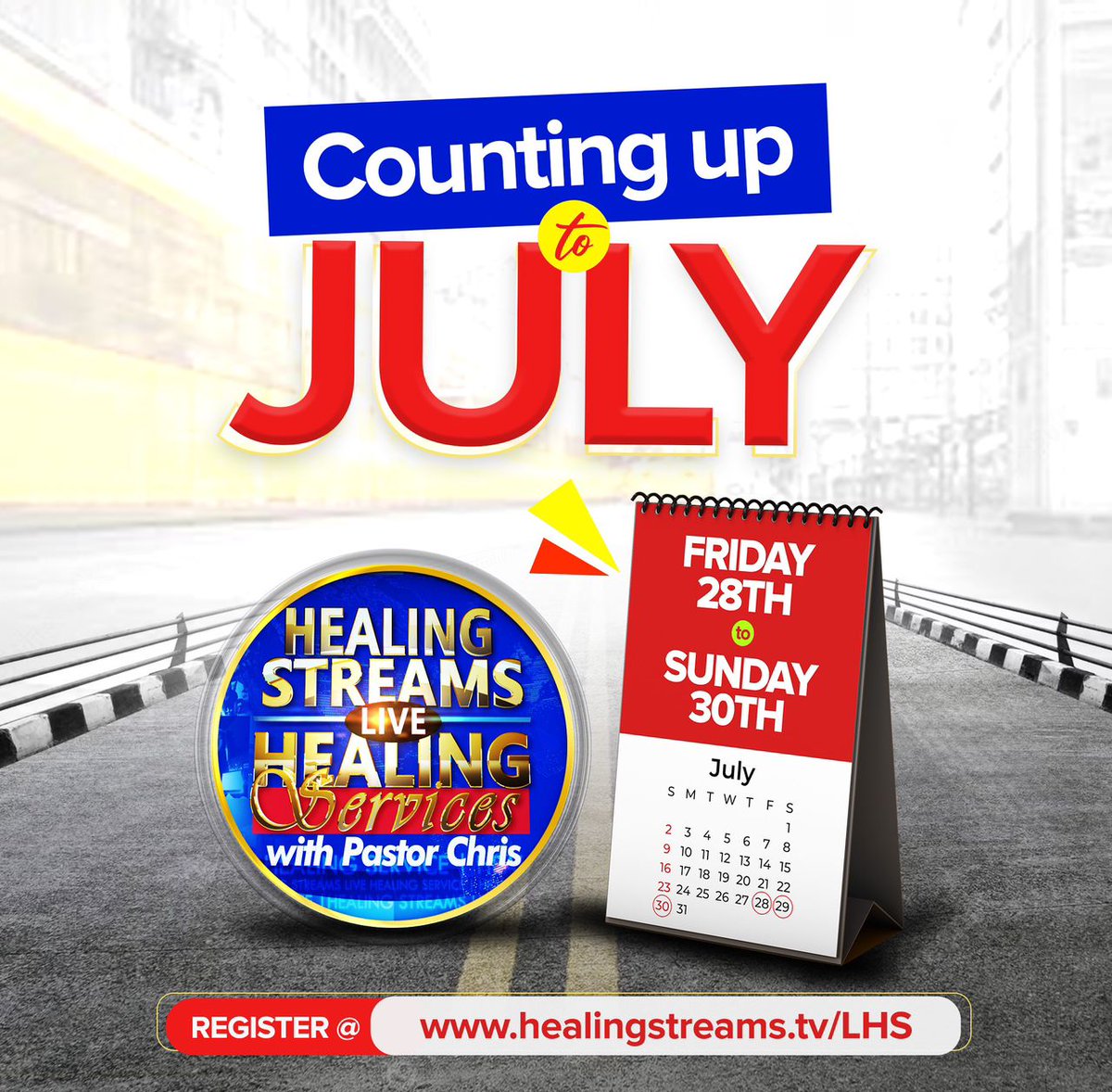 healingschool's tweet photo. Count up to July🔥🔥🔥

Get ready for an unprecedented overflow of the healing power of God. 

Register today for the program @ https://t.co/r0nxE8n3cW
God bless you ✨

#healingstreamstv
#healingstreamslivehealingservice
#PastorChris 
dm https://t.co/7RxTqVe25B