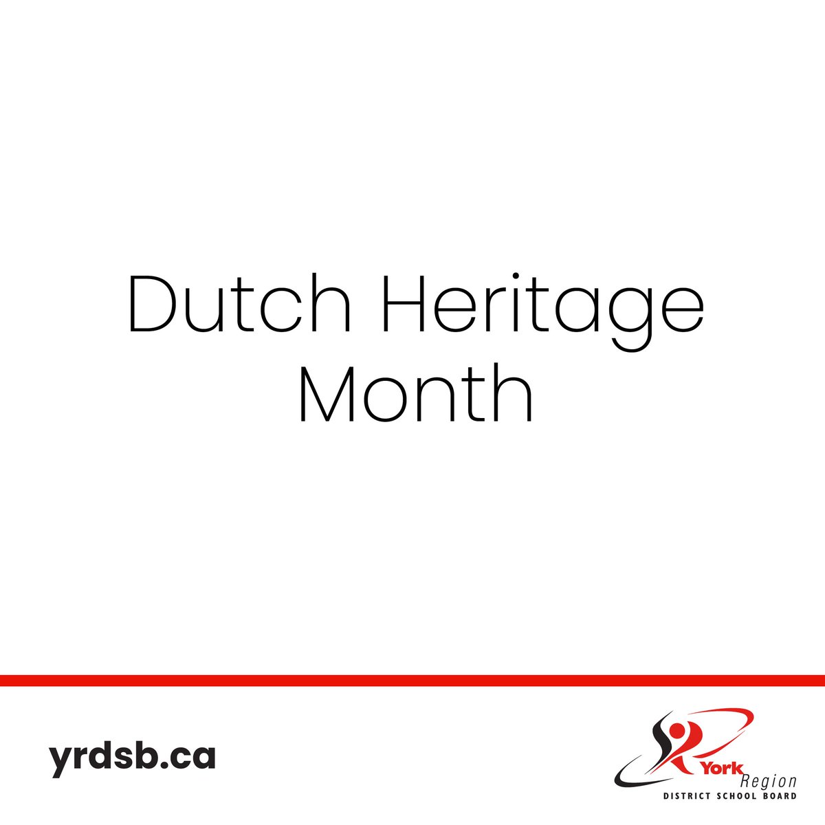 York Region DSB on Twitter "May is DutchHeritageMonth and an