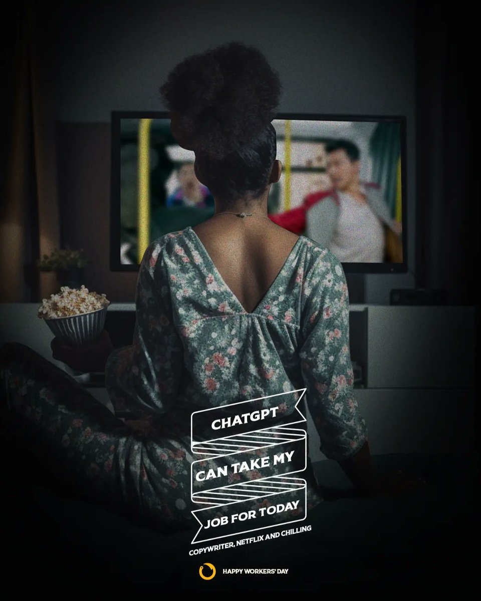 thehook_ng's tweet photo. Today, AI wins 😂

Happy Worker's Day!

P.S. All images in this ad were AI generated, shey e try? 

#thehookng #playandimpact #happyworkersday #midjourney #aiart #chatgpt https://t.co/7C4qjMX0Po