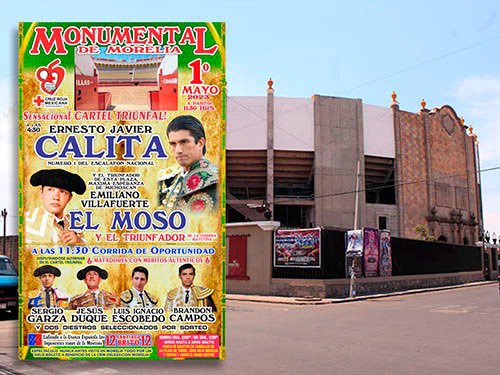 Hoy en la Monumental de Morelia, Michoacán, Corrida Vespertina, <a href="/EJCalita/">EJ Calita</a>, <a href="/El_Moso_/">Emiliano Villafuerte “El Moso”</a> y un triunfador de la Matinal. Toros 🐂 de Brito.