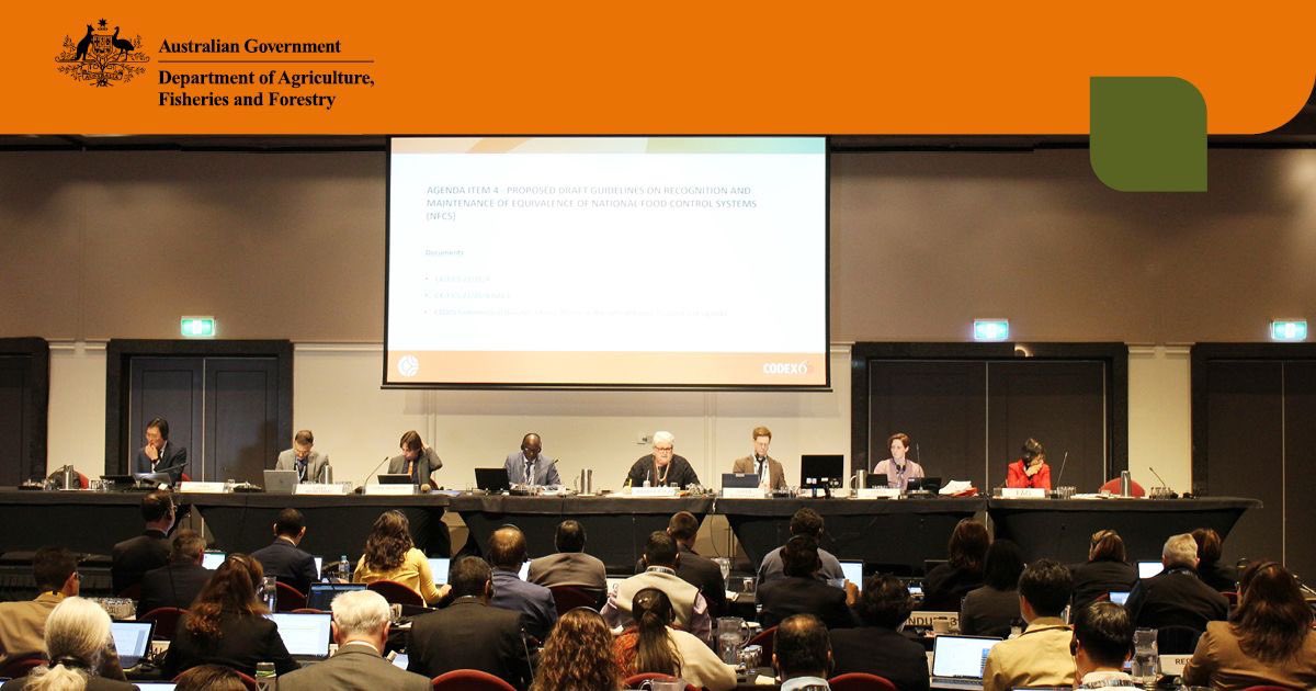 Incredibly proud to be back in the <a href="/FAOWHOCodex/">Codex Alimentarius</a> work chairing #CCFICS. Good stuff supporting the safe trade in safe food done today - agreeing to progress revised standards on equivalence. High hopes to progress two more!