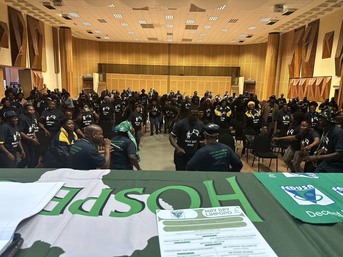 jonitokomusa's tweet photo. Addressing the FEDUSA May Day rally in Limpopo … “Safety, health and wellnes is a fundamental right in workplaces” https://t.co/c0gAYPJu9x