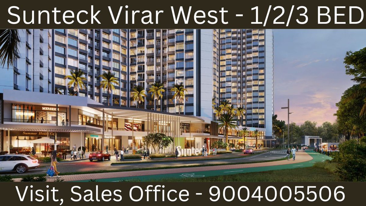 PropFlat's tweet image. Sunteck Project Coming Soon! Yashwant Nagar, Virar West -  Luxury Lifestyle in Virar - #1BED, #2BED, #3BHK, #4BHK Flats/Apartments Township in Virar
Contact Number - 9004005506
propflat.com/property/sunte…