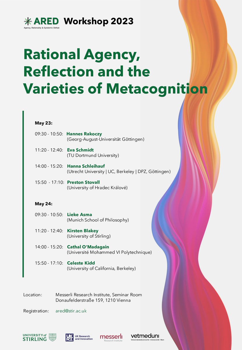 We are delighted to announce the second ARED workshop, taking place on the 23rd and 24th May at the Messerli Research Institute, Vienna. 

If you are interested in attending please contact us via email: ared@stir.ac.uk, but note that limited spaces are available.