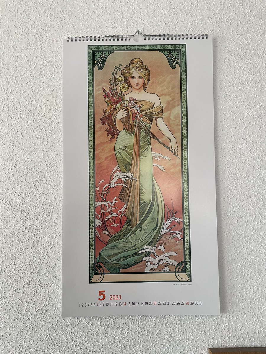 Tatzes_Merch's tweet photo. Mai - The Seasons: Spring (1900)
#AlfonsMucha #AlphonseMucha #Jugendstil #ArtNouveau #Kalender2023 https://t.co/arAnSy5IPl