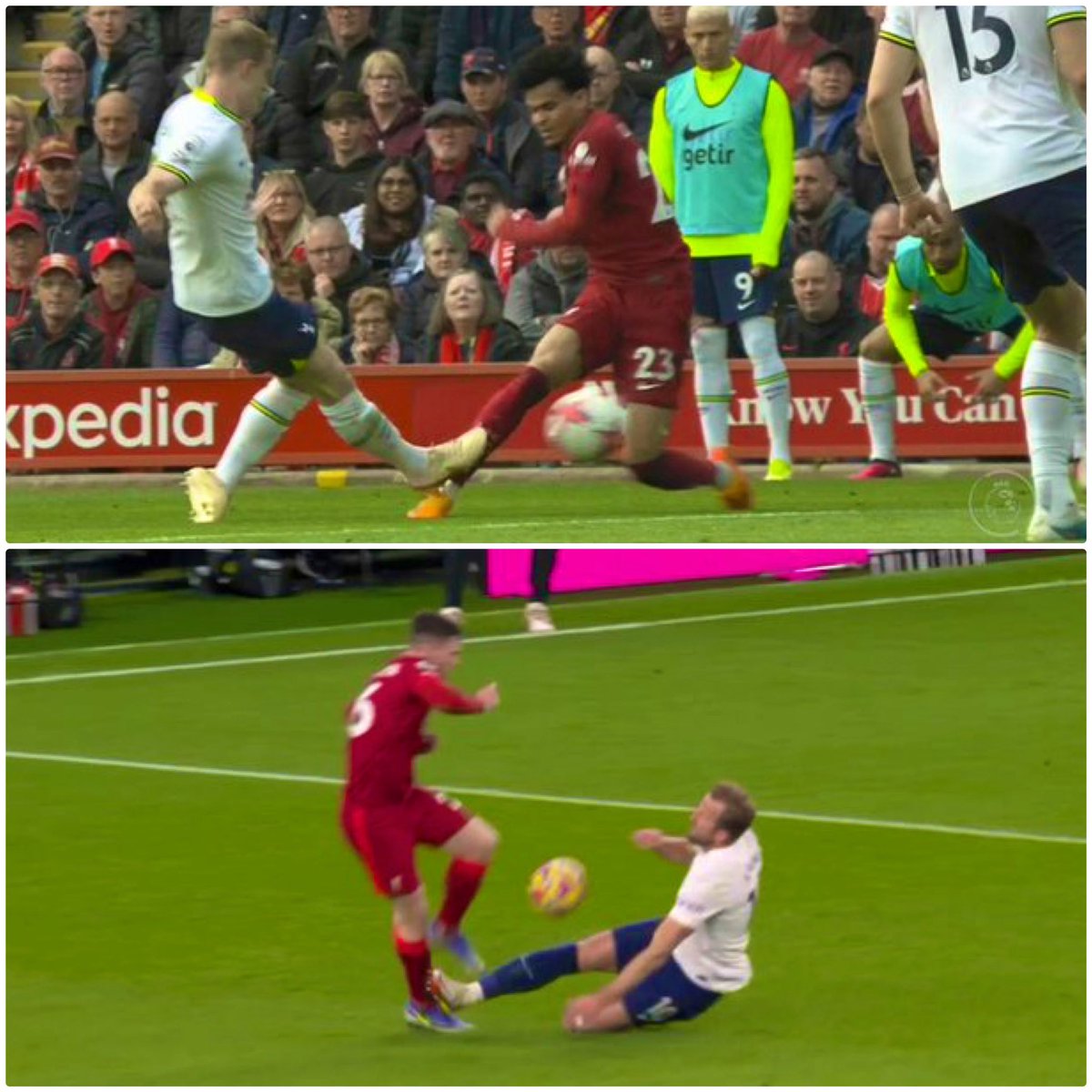AnfieldRd96's tweet photo. Two blatant red cards, absolutely nothing from Paul Tierney. https://t.co/YvkqrQuJ9u