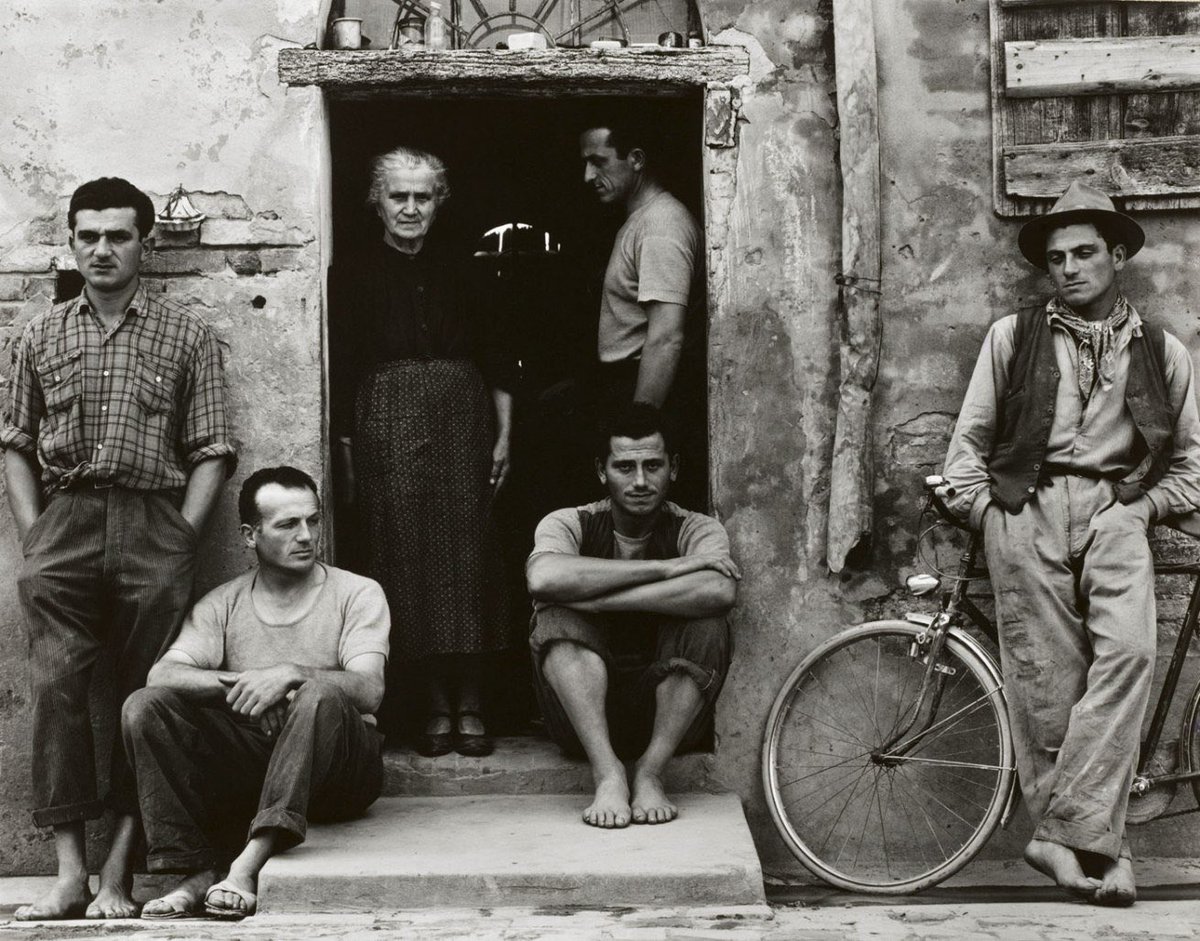 The Lusetti Family, Luzzara, Italy in 1953 by Paul Strand. This has to be one of the best group photographs ever taken.