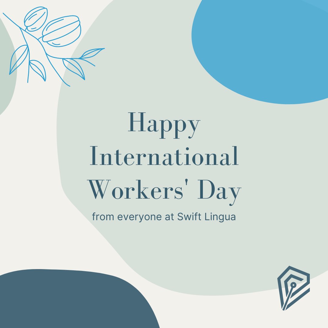 swiftlingua's tweet photo. Happy International Workers' Day from everyone at Swit Lingua 🥰🥳
.
.
.
#translation #translationagency #translator #translationservices #languages #idiomas #l10n #t9n #i18n #g11n #translatorlife #translatorsofinstagram #interpreting #linguisticservices #SwiftLingua #WorkersDay https://t.co/MebMdGOjcE