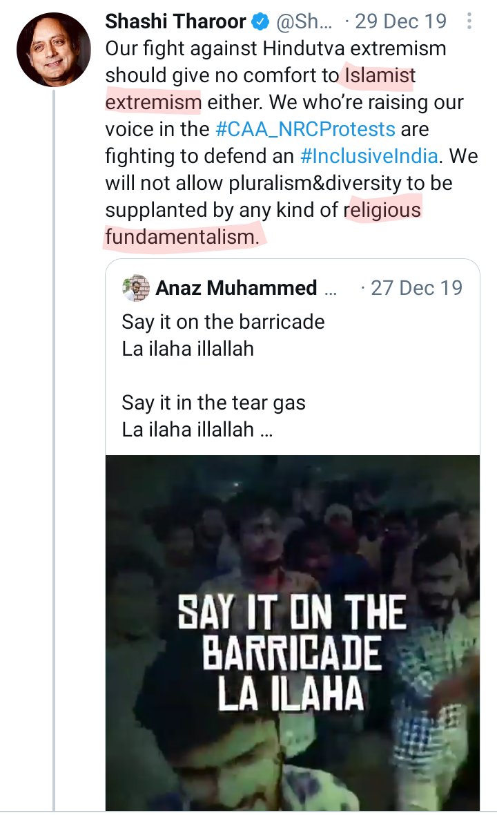 imMAK02's tweet photo. 2 Faces of Shashi Tharoor.

Pic 1 : Shashi Tharoor called chant of La Ilaha Illallah Islamist Extremism.

Pic 2 : Tharoor calling this Nazi Propaganda movie "Freedom Of Expression" . https://t.co/xk3KNh7Eby
