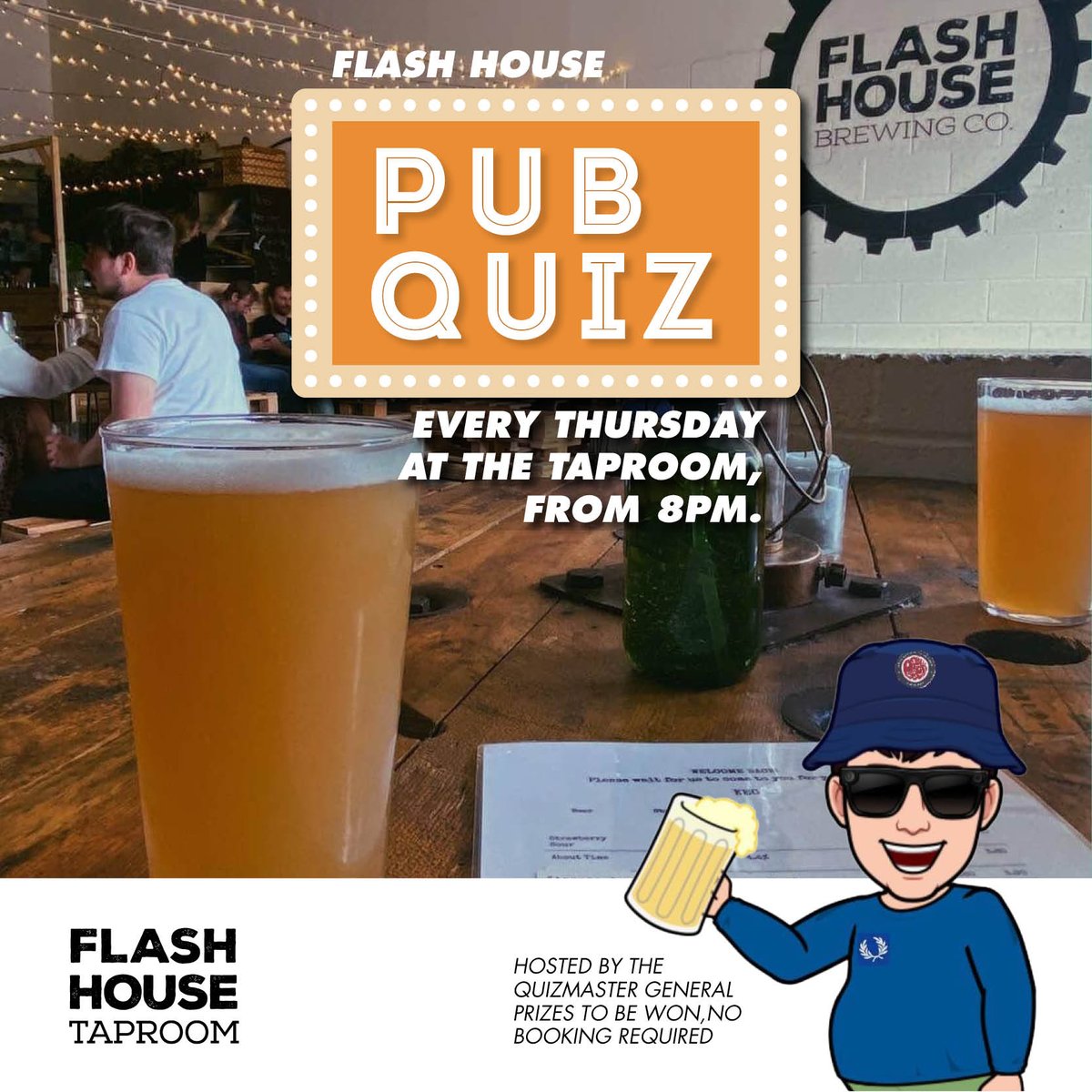 Yes, we are finally doing it! 🗓️ Every Thursday 🕗 8pm (with approximate finish time of 10-10:30pm) No bookings, just turn up to secure your spot! Prizes to be won if you're smart 📚 Hosted by the pros @thequizmastergeneral ! 🎙️ See you there!