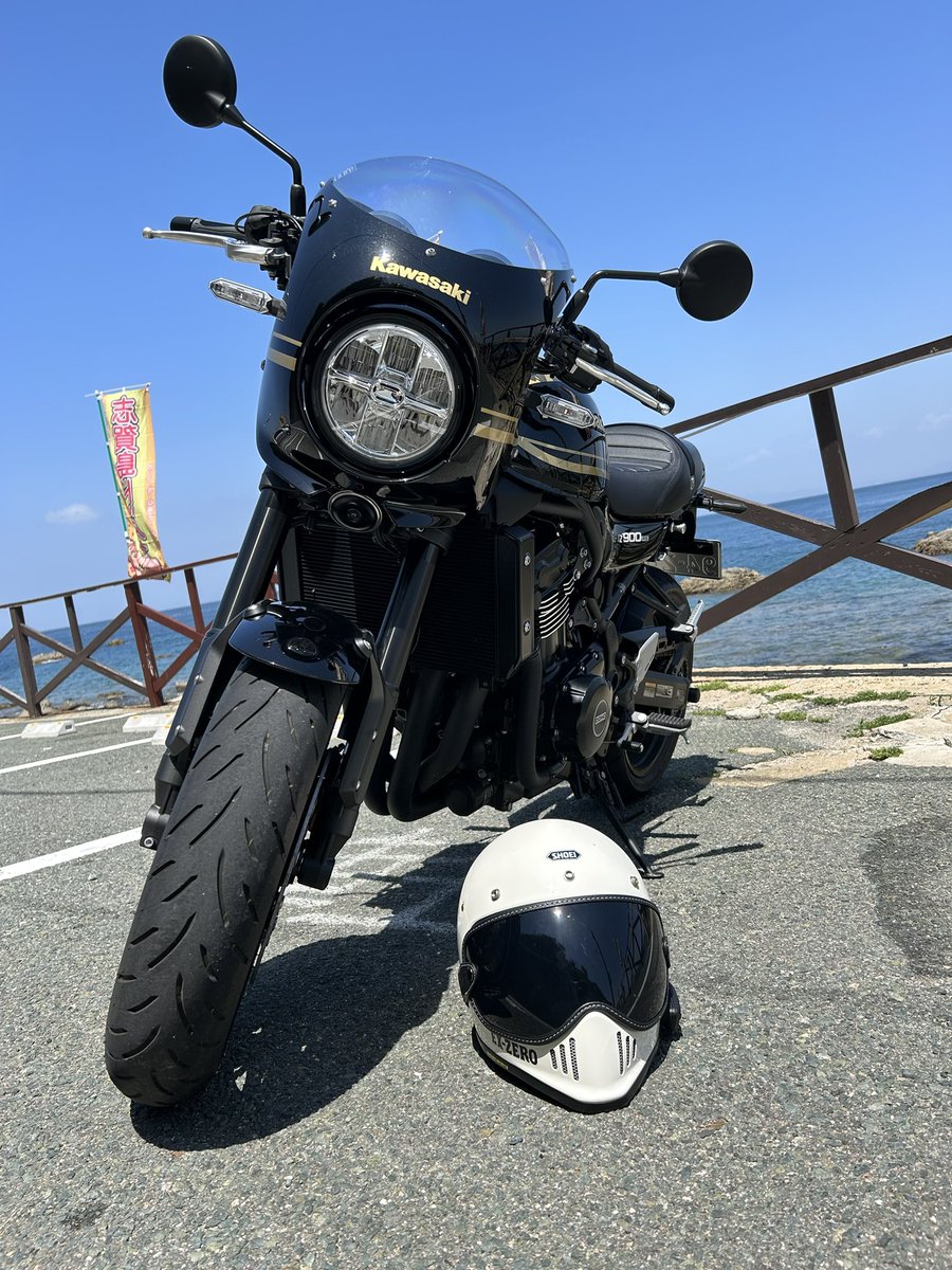 kaita1121's tweet photo. 志賀島ソロツー🏍️
#Z900RS 
#z900RSCAFE
#kawasaki https://t.co/NZwwNtAiZe