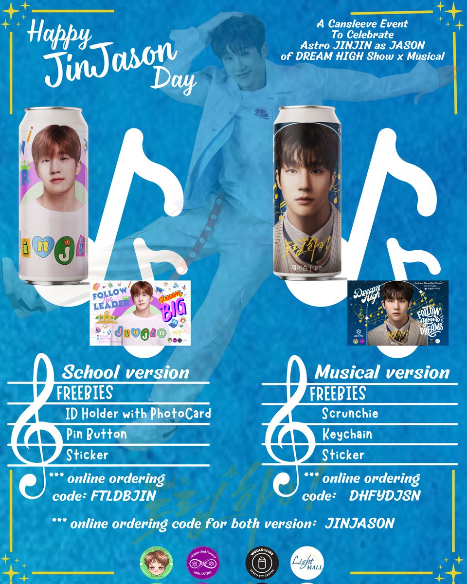 onlyparkjinwoo's tweet photo. HAPPY JINJASON DAY
Cansleeve Event
To Celebrate #JINJIN as Jason
of Dream High Musical

🎶 Saturday, May 13, 2023
🎼 WouldULike Specialty Coffee
SMDC Lightmall, Mandaluyong City
Philippines
🎵 11am - onwards

#진진 #아스트로 #ASTRO
@offclASTRO

》refer to posters for more details https://t.co/T6wuuwjM9Q