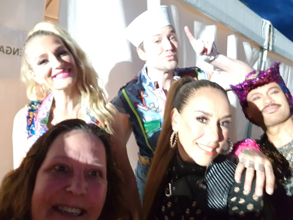 CallyDay's tweet photo. I had a great weekend with this lot, but if any of you see @vengaboys could you let them know I think they ran over my body with their bus on their way out last night. 😉 #sandithom #thesweet @alicedj https://t.co/tYkYzo7oHc