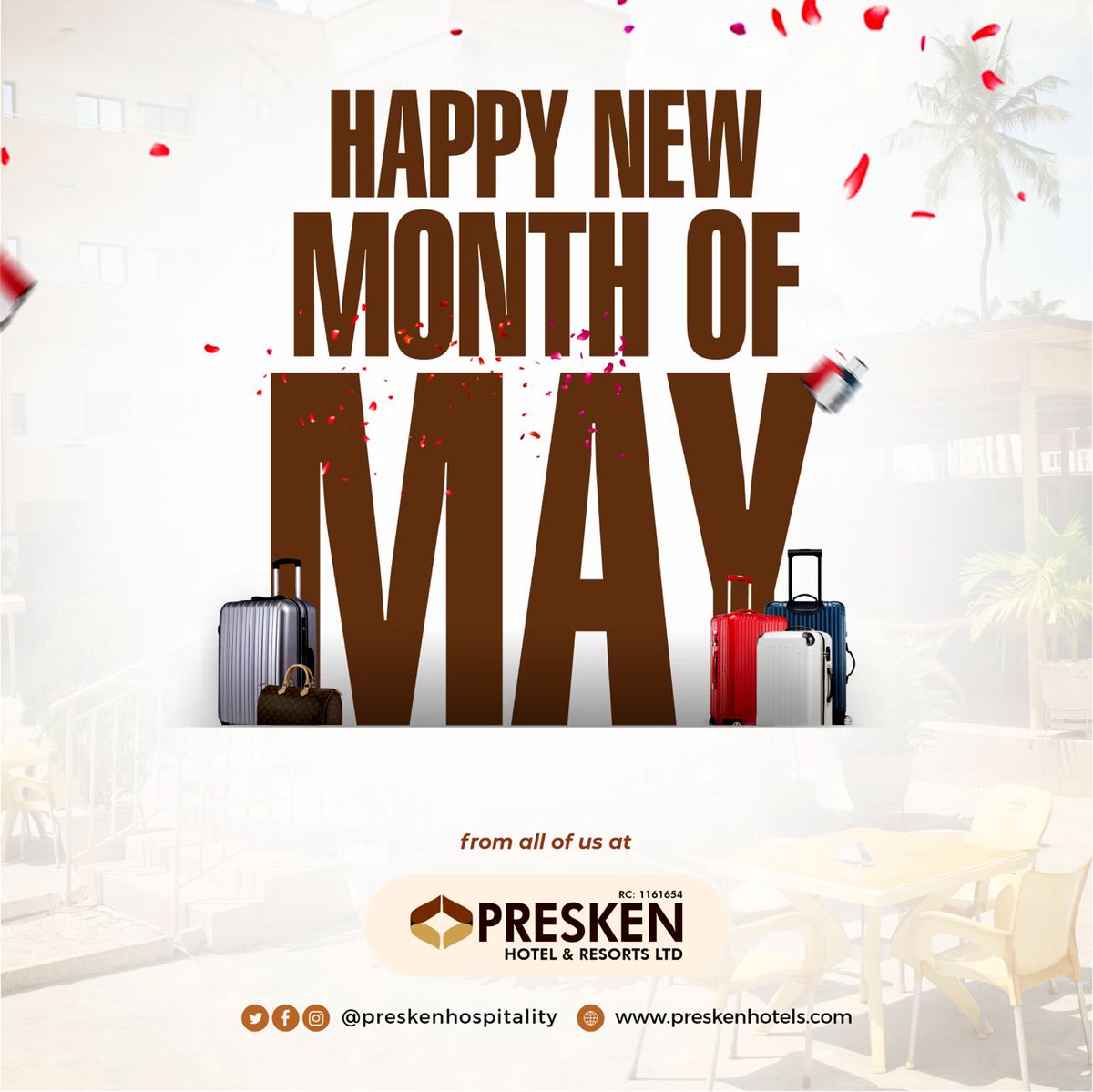 Presken_Hotels's tweet photo. We welcome you to the month of May, also greeting you Happy Workers Day

#preskenhotels #MayDay #WorkersDay #Monday https://t.co/8PNWULt8h3