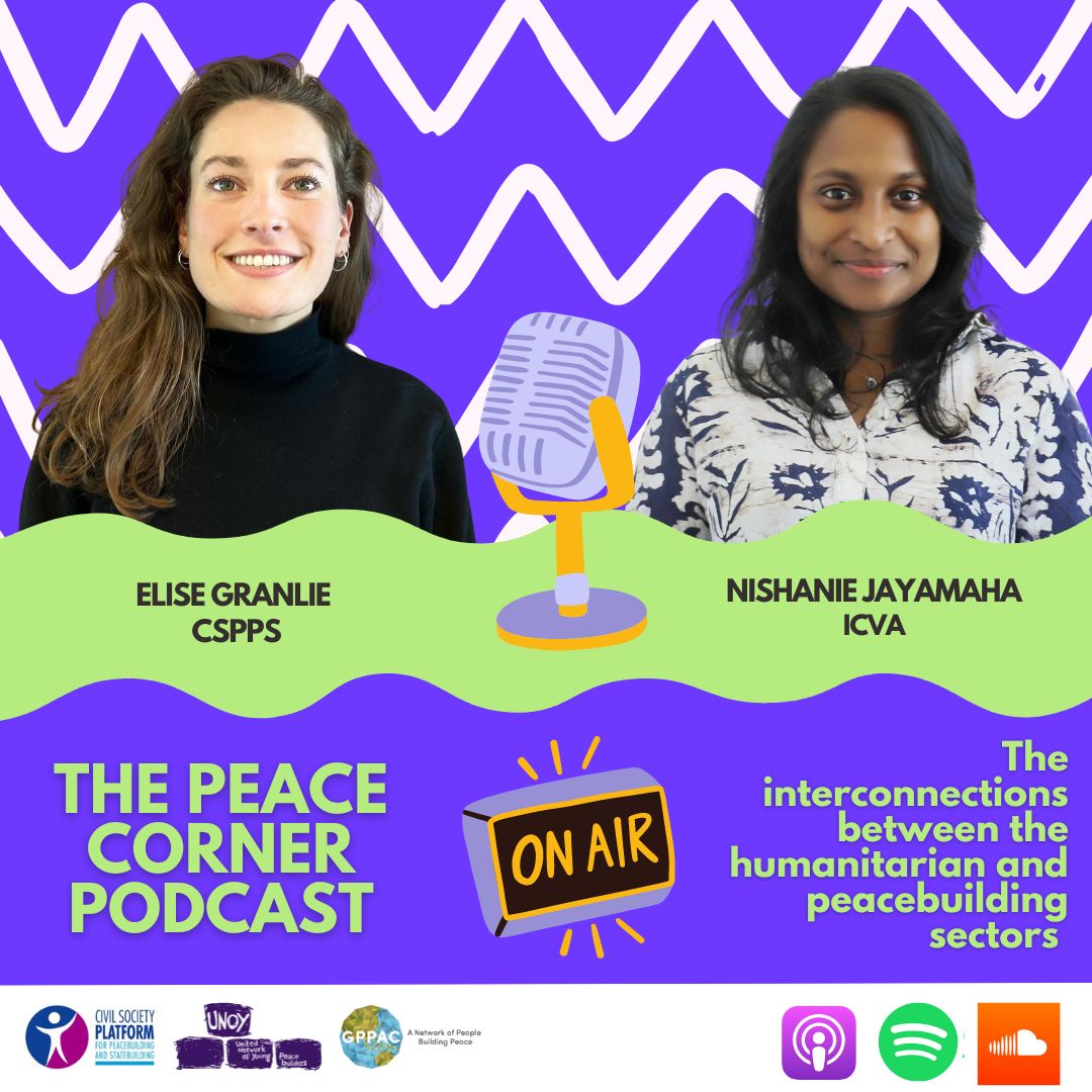 idps_cspps's tweet photo. 📣A new episode of our #PeaceCorner #Podcast is out! In this episode we learn from Nishanie Jayamaha from @ICVAnetwork who gives a #humanitarian perspective in #conflict-affected areas.
🎧: https://t.co/Ru7kA5Zz9G
An initiative of:
@idps_cspps @unoy_peace @GPPAC
#Youth4Peace https://t.co/YRsdGPpOOL
