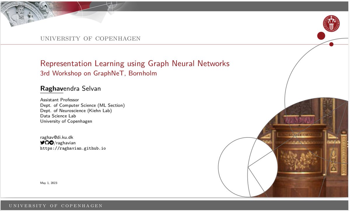 raghavian's tweet photo. Looking forward to participating in the #GraphNeT workshop in #Bornholm. I will be presenting some of our ongoing work at the intersection of #Materials #Chemistry & #MachineLearning.
Featuring work with @SodeAndy, @EmilThyge, @UlrikFJ1, @fupperlidt.
https://t.co/U1hDvK8djB https://t.co/qaPMqE1KCn