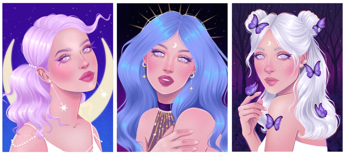 My Moon Ladies on <a href="/KnownOrigin_io/">KnownOrigin.io</a>
They light the stars every night, sing lullabies and guard your sleep. 

💜"Lady Crescent Moon"
0.01 ETH
10 Editions

💜"Lady Magic of the Night"
0.009 ETH
6 /10 Editions 

💜"Forest Fairy"
0.009 ETH
10 Editions

🔗knownorigin.io/daria-malceva