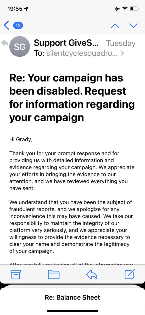Bikers4Ukraine's tweet photo. RECENTLY WBearpJr, reported me to the funding platform GIVESENDGO. Their response: "...you have been the subject of fraudulent reports, and we apologize...and we appreciate...the evidence you provided necessary to clear your name and demonstrate the legitimacy of your campaign." https://t.co/b05GmETKTJ