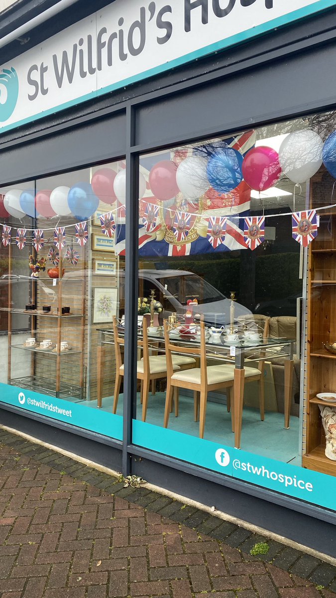 GreenWilfrid's tweet photo. Green street shop is ready for the coronation celebration 👑🇬🇧 @stwilfridstweet #Coronation2023 #king #royalty https://t.co/JGUhB45XDc