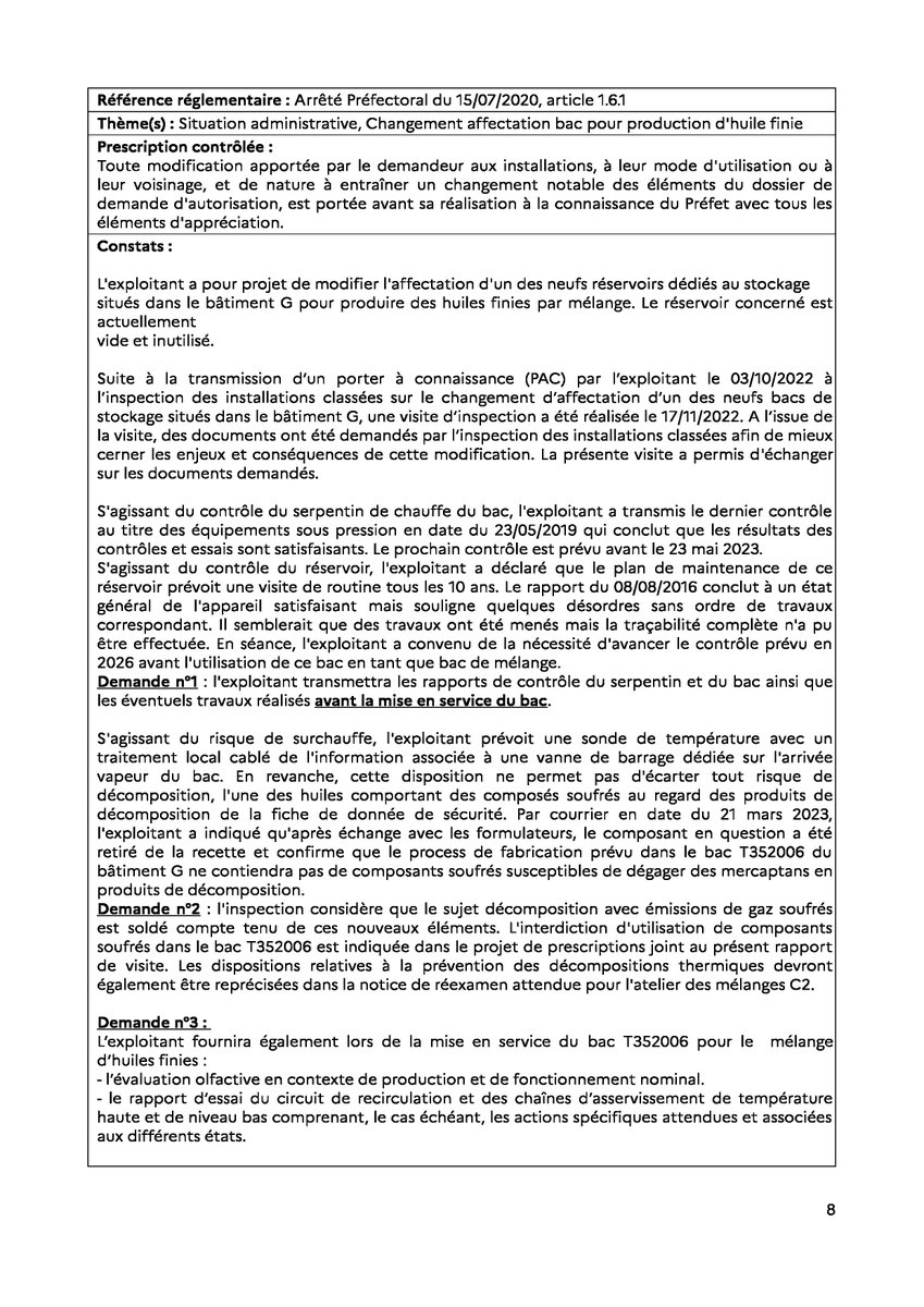UVLubrizol's tweet photo. Nouvelles demandes d'affectation de #stockage et de prolongation #sanitaire qui seront sans aucun doute validé par le #CODERST d'ici peu. Malgré le non respect #securite sanctionné de 6000€ dernièrement, #lubrizol obtient de nouvelles #autorisations de @Prefet76 #amitié https://t.co/XX6HJL8QbU