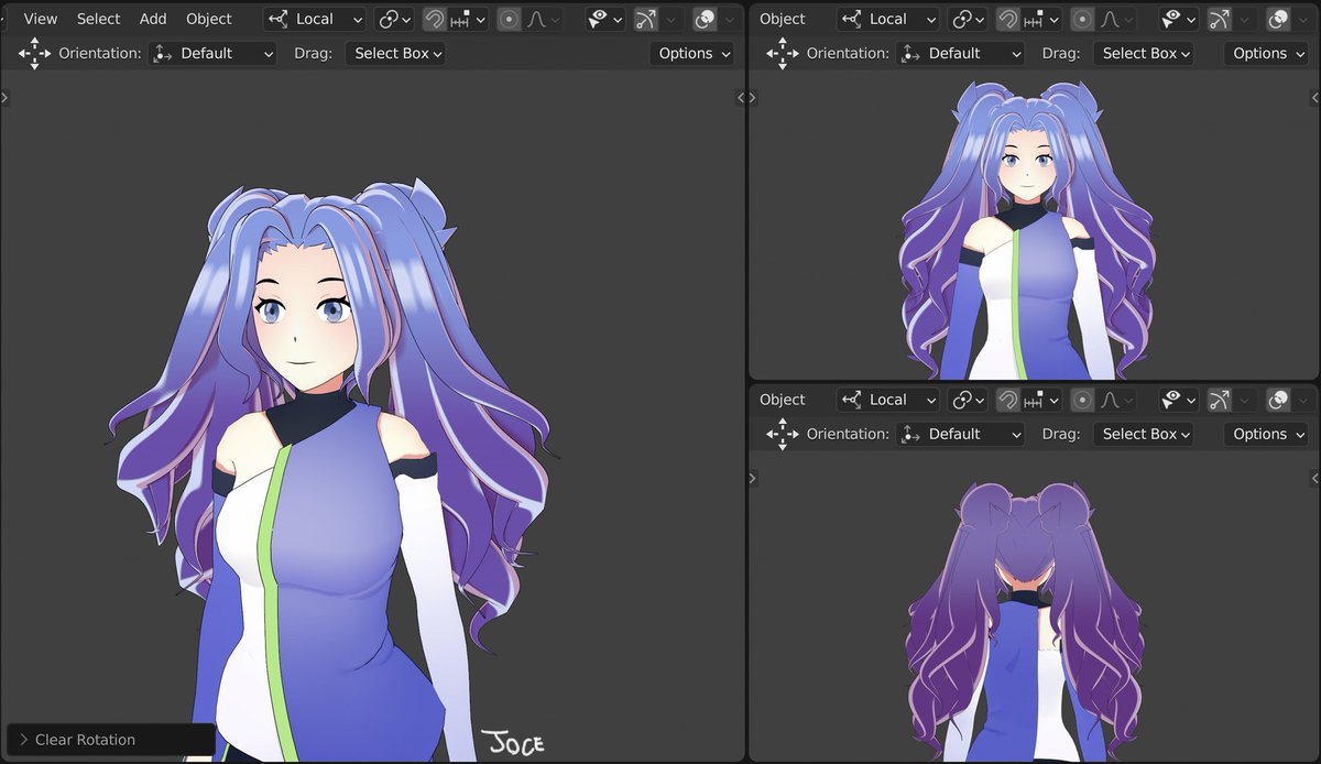 Been working more on hair stuff. This one really got away from me haha

#bnpr #Vtubers