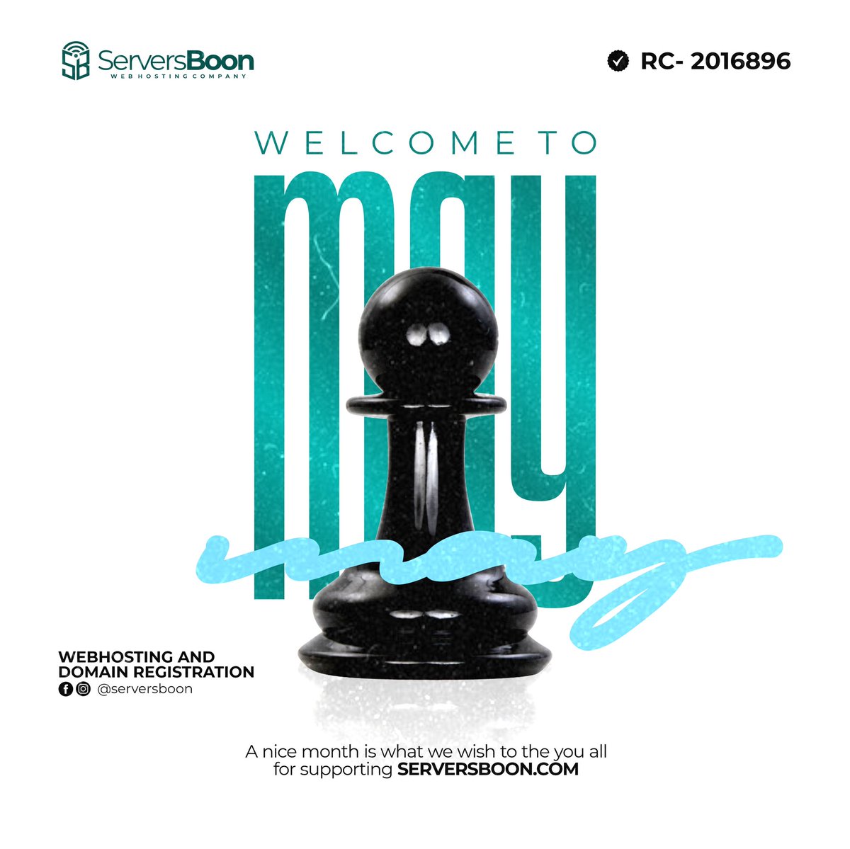 serversboon's tweet photo. Welcome to May! Get ready to bloom online with our reliable web hosting services.
 Our space your way🎉
#idesign 
#wehost https://t.co/Qks5ctSpv4