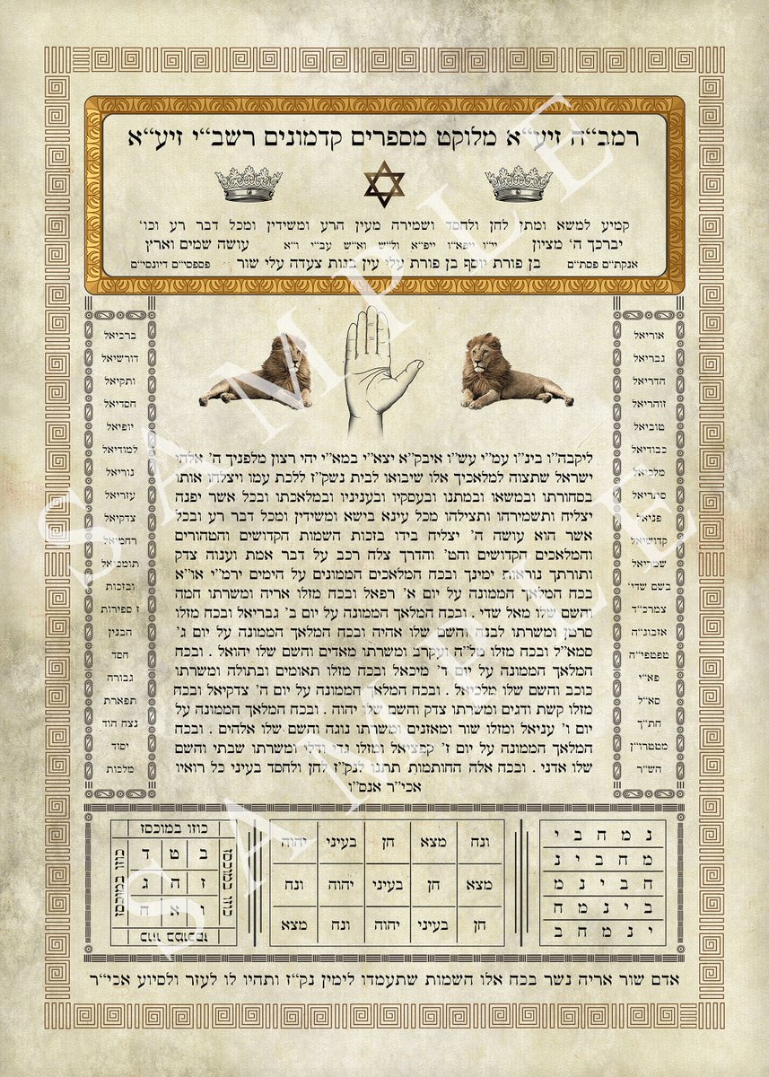 orna_ben's tweet image. A powerful Kabbalistic amulet for success, good livelihood and protection the from evil eye demons and perils. 35x50 cm print on art paper tuppu.net/4458c6ed  #SacredNames