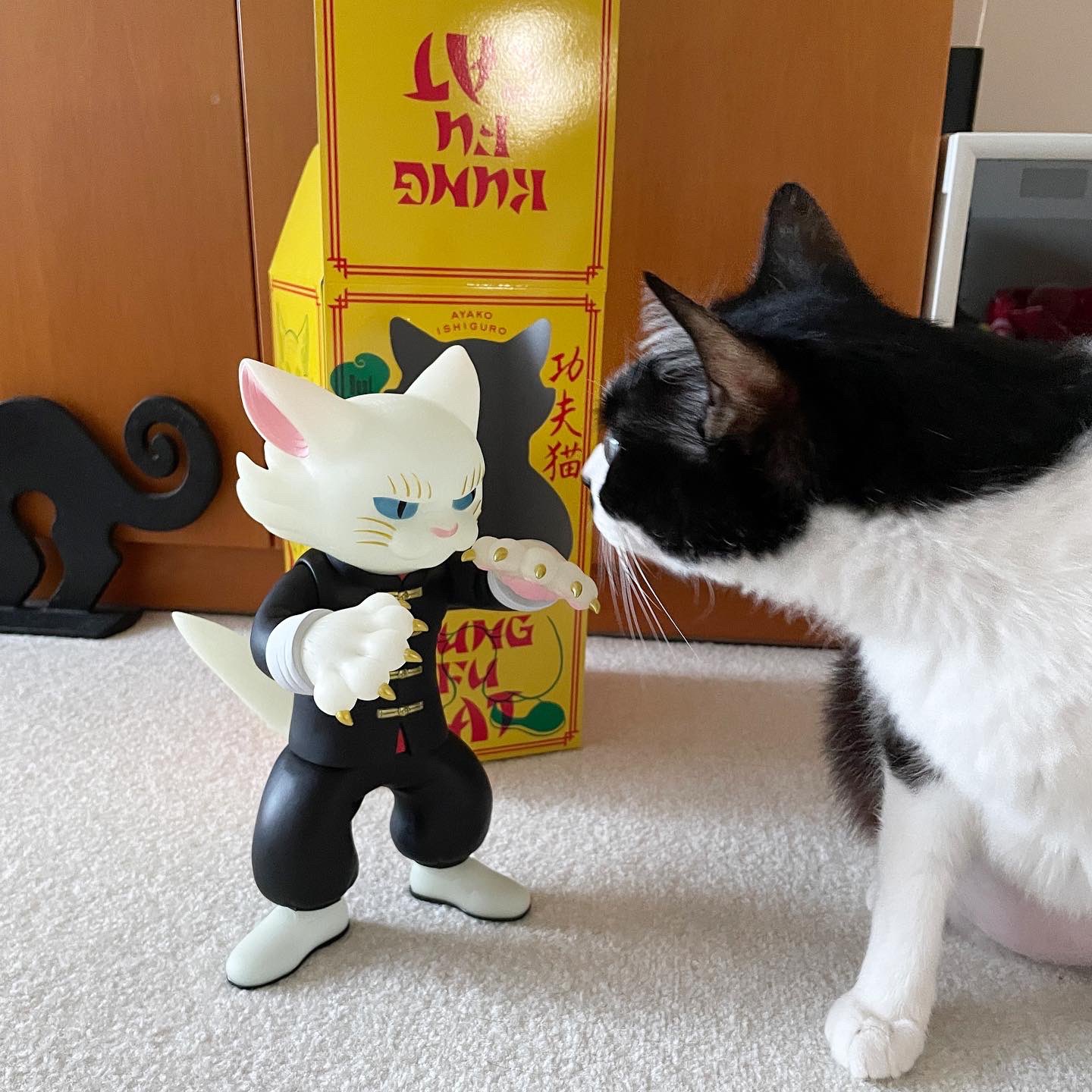 カンフー猫(蓄光) 石黒亜矢子展 功夫猫 KUNG FU CAT 石黒亜矢子個人専門店 月光蔵 | 【期間限定受注】「ソフビ