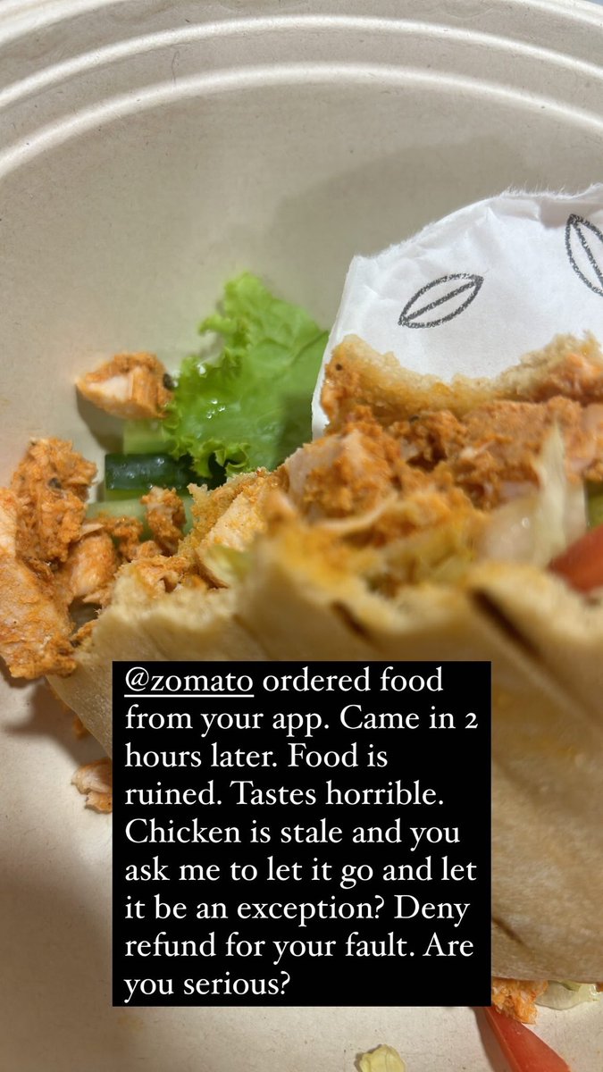saibasikka's tweet photo. @zomato @zomatocare disappointed with your customer service. https://t.co/qfEJh4fF8d