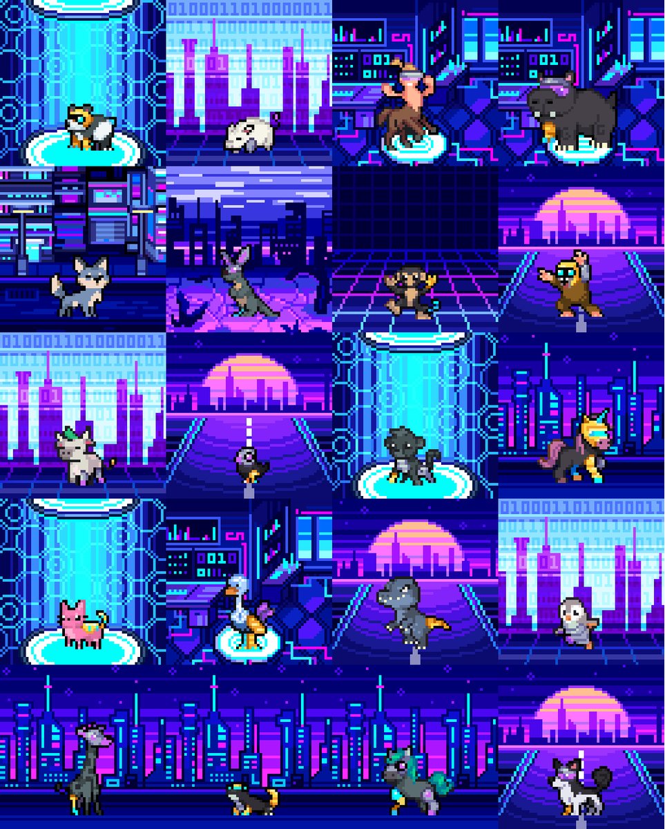 lexim0n's tweet photo. I think I have a new favourite collection. 🥰 @CyberVerse_io #cyberpets #ergo #NFT https://t.co/FCW4CmXu4Z