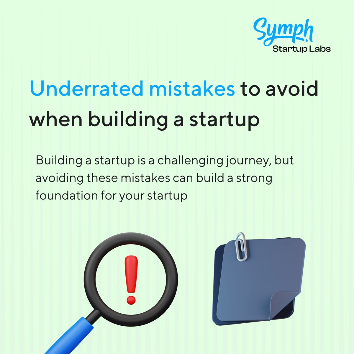 symphstartups's tweet photo. Discover often-overlooked mistakes to avoid when building your startup. Swipe more to learn why. 

#BuildOpenlyWithAI #TechForBusiness #ChatGPT #OpenAI #ThisPostMightAlsoBeGeneratedByAI #ArtificialIntelligence https://t.co/zFyrL2sFaX
