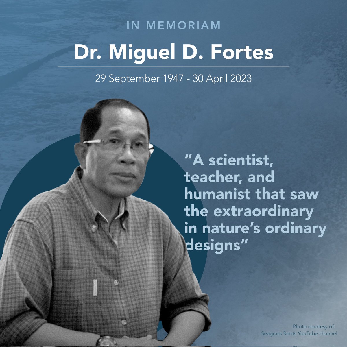 up_msi's tweet photo. We would like to commemorate our colleague, teacher, and friend, Dr. Miguel Fortes whose passing yesterday, April 30, 2023, has deeply saddened our community. 

A distinguished Filipino marine scientist and retired professor at the UP Marine Science Institute, Dr. Fortes led https://t.co/KSVuSptpJX